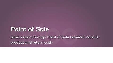 Sales return through Point of Sale terminal, receive product and return cash