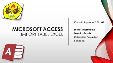 Microsoft Access Import Tabel MS Excel