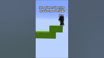 Java Vs Bedrock learning how to bridge #shorts