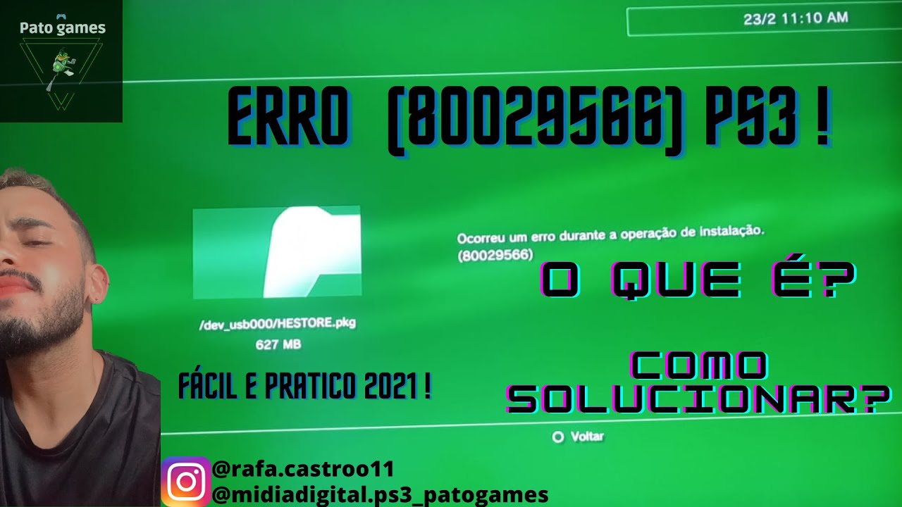 ERRO (80029566) NO PS3? SAIBA COMO RESOLVER EM DOIS MINUTOS