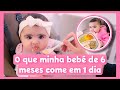 O QUE MINHA BEBÊ DE 6 MESES COME EM UM DIA | CAFÉ DA MANHÃ, ALMOÇO, LANCHE E JANTAR | Priscila Mello