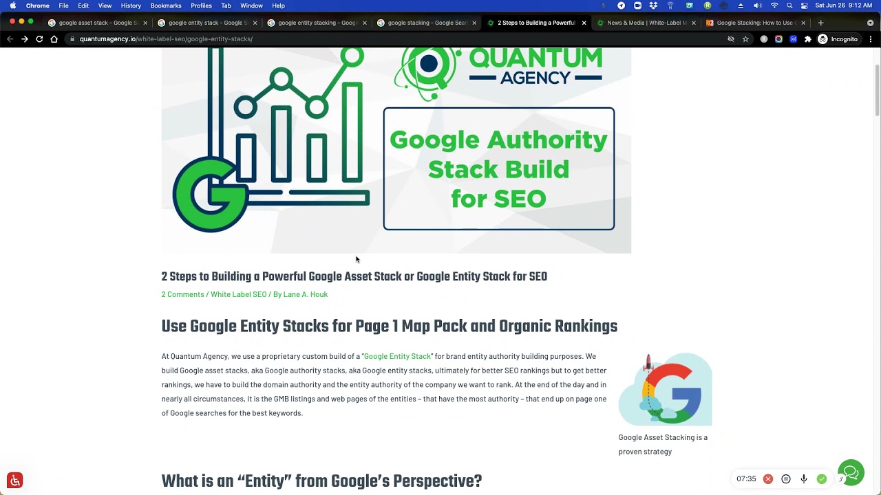 Google Authority Stack