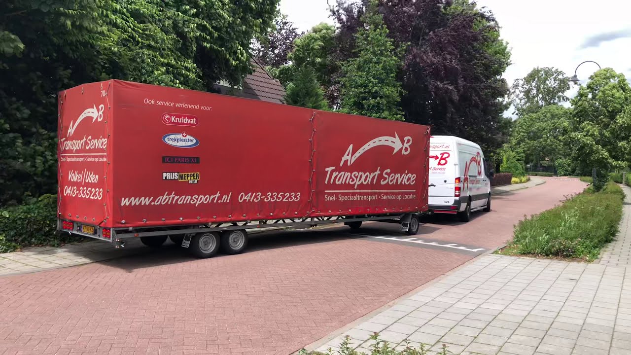 Difficult trailer reversing| aanhangwagen achteruit rijden | BE rijbewijs Mercedes Benz Sprinter