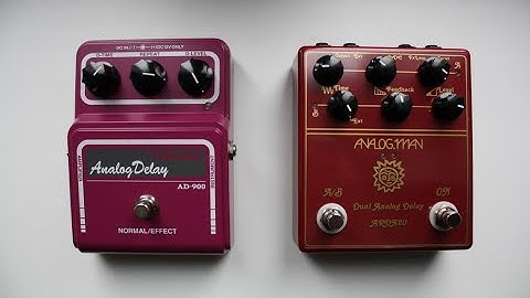 AnalogMan ARDX20 vs. Maxon AD-900 - Analog delay comparison