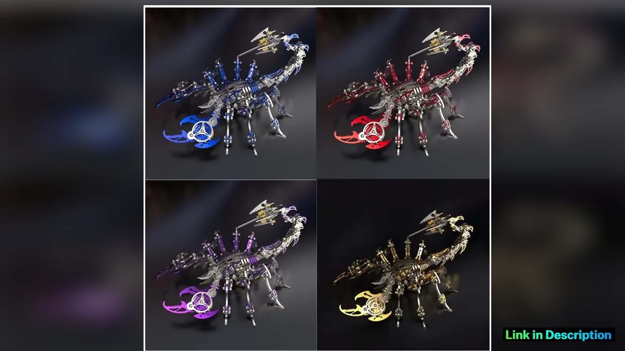 Colorful 3D Metal Scorpion King Mechanical Toy Decoration Assembly Decoration Mechanical Puzzle Diy