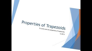 Properties of Trapezoids