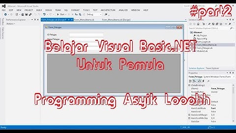 Tutorial VB.NET : CRUD Aplikasi penjualan