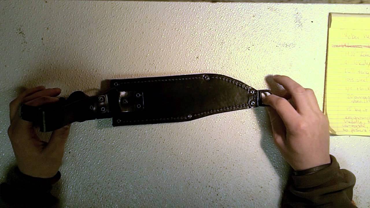 KaBar Heavy Bowie Knife Table Top Review YouTube