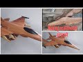 Woodcarving - F16 - Woodworking art how to make scale model aircraft