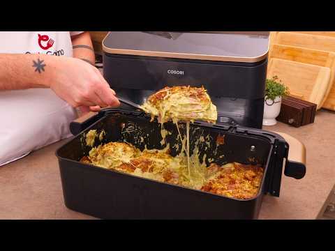 LASAGNA MORTADELLA E PESTO DI PISTACCHI IN FRIGGITRICE AD ARIA