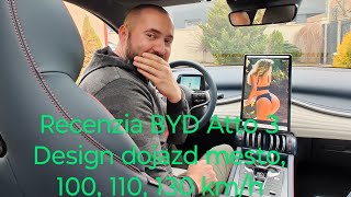 Recenzia BYD Atto 3 Design, test mesto, 100, 110, 130 km/h