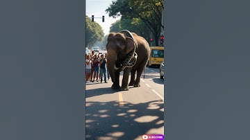 Giant python fighting with elephant on busy road, #flyingsnake #treepython #snakelogo #worldsnake