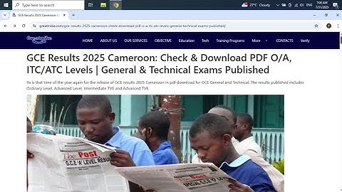 Cameroon GCE Results 2025 || How To Download Results In PDF.