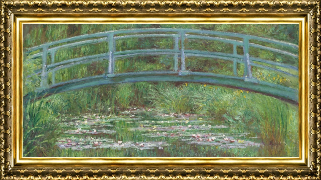 Claude Monet – The Japanese Footbridge (1899) | Framed Fine Art Screensaver for TV
