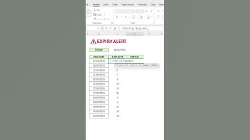 How to make an expiry alert in Excel🖥️ 📊