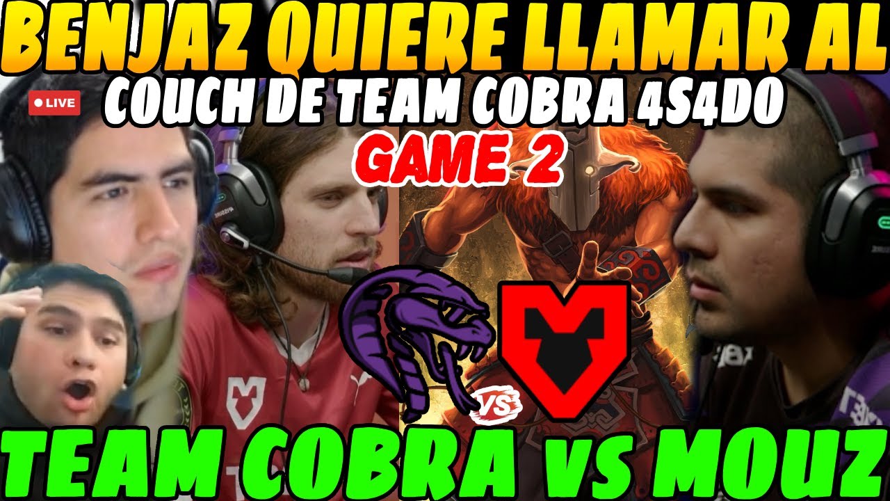 😲Benjaz 4S4DO con el COUCH de TEAM COBRA, Team MOUZ vs Team COBRA, GAME 2😲| FISSURE PLAYGROUND😲