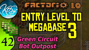 Factorio 1.0 Entry Level to Megabase 3, Ep 42: MEGABASE GREEN CIRCUITS, GREAT WALL - Guide, Tutorial
