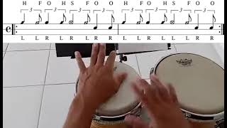 Bongô - - Padrão Básico Para Reggae. Bongô - - Basic Pattern For Reggae