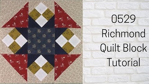 0529 Richmond Quilt Block Tutorial | block of the Day | My Quilt of Valor Block #14 | Carol Thelen