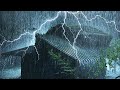 [Try Listening for 3 Minutes] Fall Asleep Fast | Terrible Rainstorm on Tin Roof &amp; Powerful Thunder