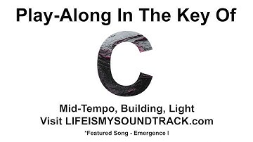 Play-Along Guitar Backing Track For Practicing Leads, Arpeggios, And Solos - C Major - LS-020-02