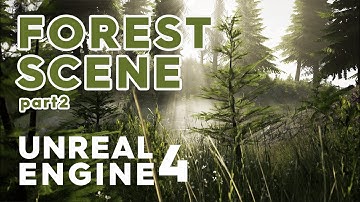 Forest Scene in Unreal Engine 4 - River&Vegetation (part2) - RTX