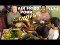 BUHAY AMERIKA:FIRST TIME MAGLUTO NG AIR FRIED PORK CHOPS! MISS NG BOYS ANG OKRA! FIL-AM FAMILY VLOG