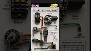 wiper motor wiring diagrams #automobile