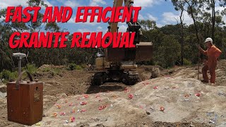 Fast and efficient Granite removal on a very rocky home site.
