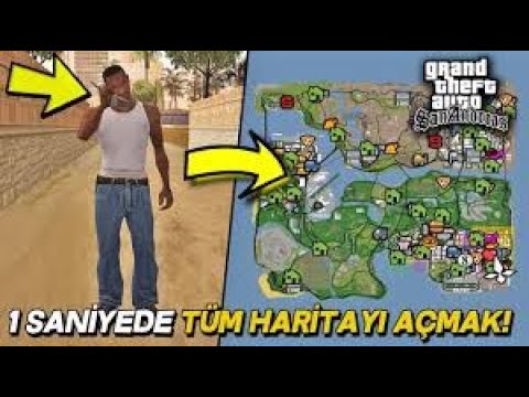 GTA SAN ANDREAS OYUNUN BAŞINDA 1 SANİYEDE TÜM HARİTAYI AÇMAK