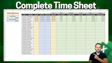 How To Make a Complete Time Sheet In Excel with Lunch Break and Overtime Rate