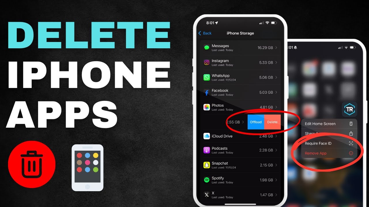 How to delete apps permanently on your iphone youtube