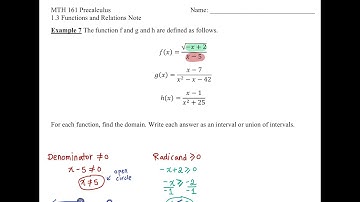 MTH 161 Section 1.3 Notes Example 7