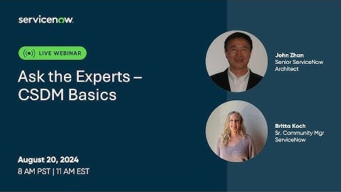 Ask the Experts -- Getting Started with CSDM