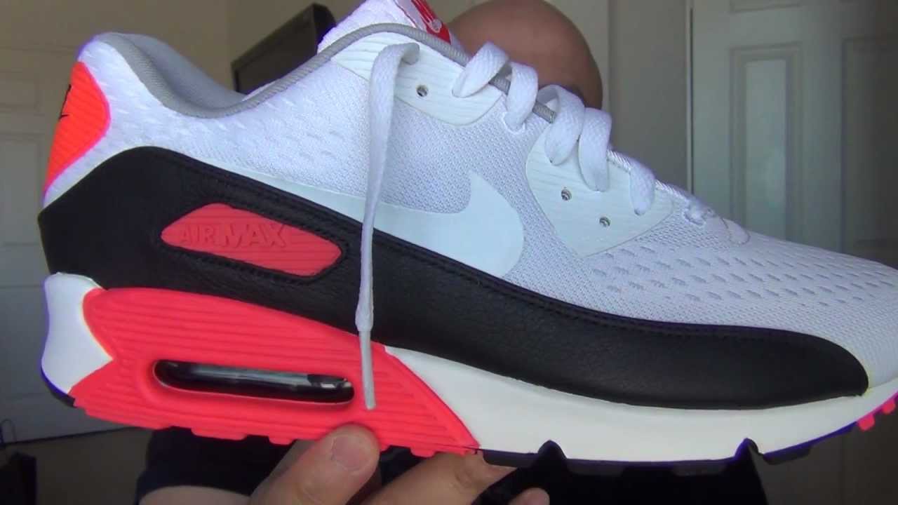 Respeto a ti mismo Dar derechos Recepción Nike Air Max 90 EM (Engineered Mesh) Black "Infrared" Sneaker Review In  Full Hd By @Jspekz - YouTube