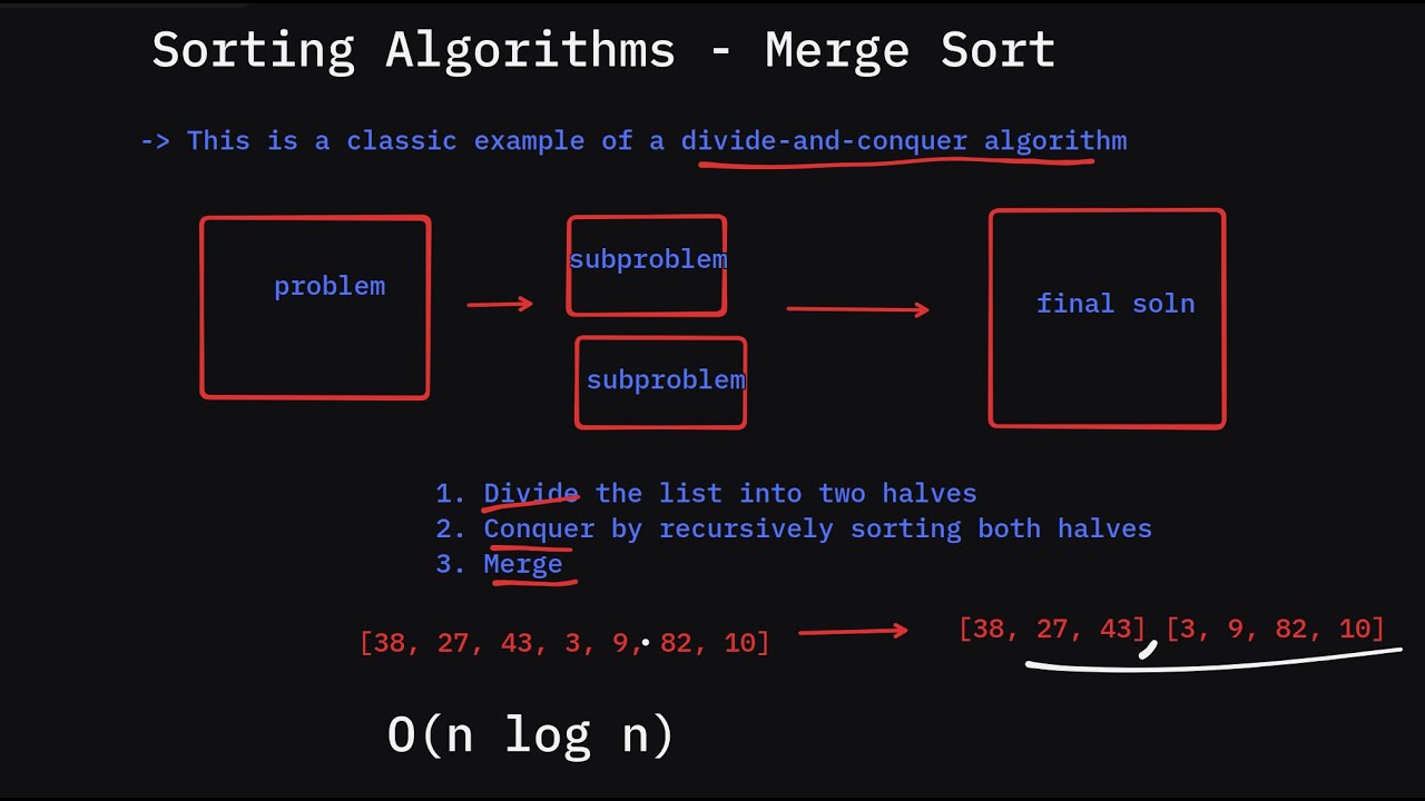 Sorting Algorithms: Merge Sort | Data Structures and Algorithms #26 ...