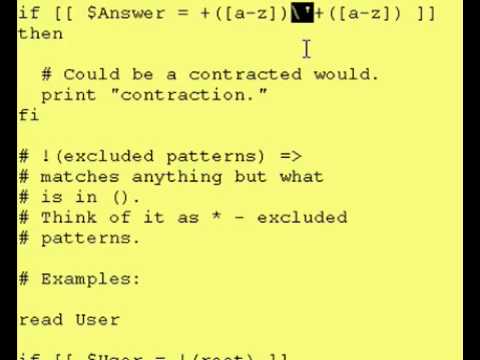 Pattern Matching Korn Shell | intro to korn shell lesson 7g pattern matching Pattern Matching Korn Shell | intro to korn shell lesson 7g pattern matching