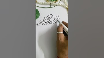 NAME REQUEST NIDA KHAN | HINDI NAME #shorts #calligraphy #nidakhan