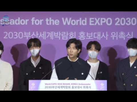 RM Speech at World EXPO 2030 BUSAN KOREA Ambassador