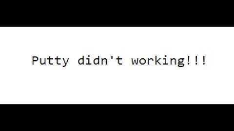 Putty not Working in GNS3
