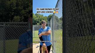 Throws 100mph with NO CONTROL🤣🔥 #baseball #baseballszn #baseballplayer #pitcher #5star #viral