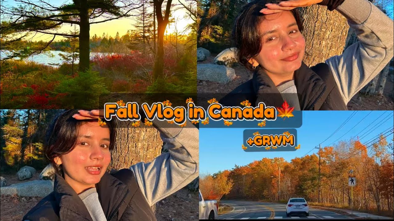 GRWM for a Cozy Fall Drive🍁| Mini road trip & chill walk~Spend a day with me vlog! Momo party🥟??