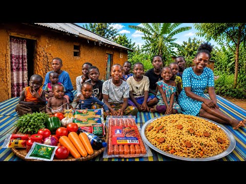African Village Mother of 20+ Cooks a Unique Recipe for Her Big Family | They Couldn’t Get Enough‼️