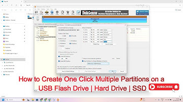 How to Create One Click Multiple Partitions on a USB Flash Drive | Hard Drive | SSD with Diskgenius