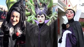 Disney Villains Montage at Disneyland Paris Halloween 2016 - Maleficent, Hag, Evil Queen+