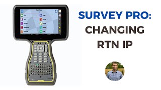 Changing RTN IP Address - Spectra Precision Survey Pro