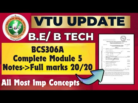 BCS306A Module 5 Complete Imp Concepts  with answers passing package #vtu#engineering