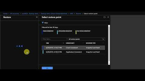 Restore Azure VM from Azure Backup Recovery Service vault