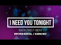 BACKSTREET BOYS I Need You Tonight Karaoke Instrumental W Back Vocals 