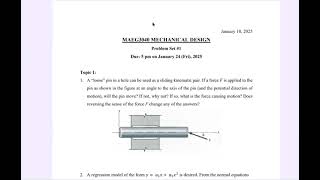 MAEG3040 MECHANICAL DESIGN